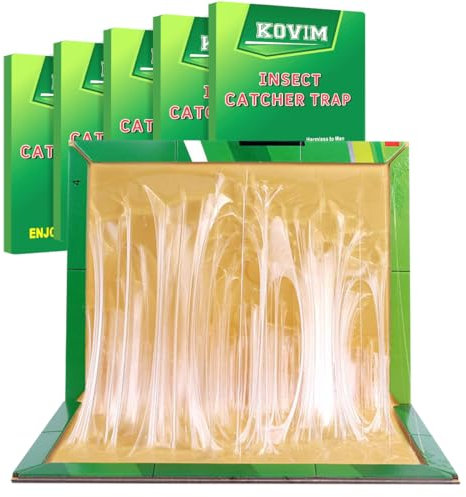 Sticky Traps Pest Trap Pads Board - Large Extra Strong Sticky Trap for Multiple Insects in Indoor Outdoor Home Kitchen Garden Garage Commercial Home (A. 5 Pcs)