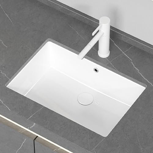 HPTHLY Bathroom Vessel Sink Modern Simple Washbasin Undercounter Wash Basin Easy To Install Scratch Resistant Sink For Small Apartment Home Hotel Restaurant RV Kitchen Powder Rooms