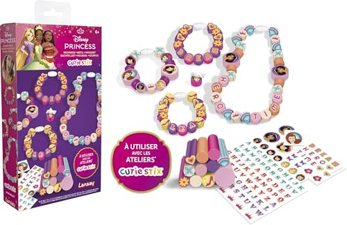 Lansay - CUTIE STIX - Recharge Disney Princess - Nouveau - Personnalise Tes Stix avec la Planche Tattoo - Crée une Collection de Bijoux Disney Princess - Activité Créative pour Enfants Dès 6 Ans