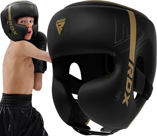 RDX Kids Headguard for Boxing, Adjustable Padded KARA Youth Head Gear for Cheeks, Forehead, MMA Training, Muay Thai, Kickboxing, Sparring, Martial Arts, Karate, Taekwondo Junior Girls Boys Helmet