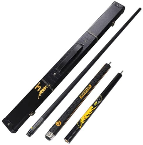 YRCHang 147CM Stecche da Biliardo Fibra di Carbonio, Break/Jump Punta da 13mm Carbonio 1/2 Acero Professional Stecca da Biliardo con Custodia Rigida 19-20 oz