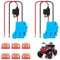 teasteam 2Pcs Connecteurs de Faisceau de Câbles 12 AWG pour Batterie Peg-Perego 12 V SLA sur Véhicule Remplacement de Faisceau de Câbles avec 6 Fusibles Supplémentaires Connecteur 12V Batterie