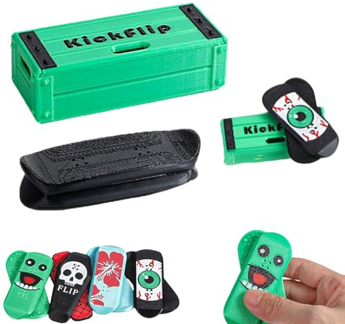 Fingerboard Mini magnético – Mini patineta de Escritorio portátil para Trucos (Spin/Flip/Slide), Fidget antiestrés de Bolsillo, PLA Duradero con imanes Integrados, Compatible con obstáculos (#F)