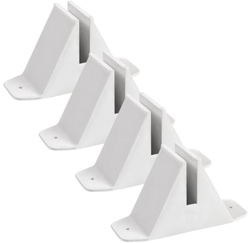 Veemoon Bases para Valla de Jardín de Plástico Soporte Estable para Cercas Pequeñas Kit de 4 Piezas para Patios y Césped Accesorios Prácticos para Bases de Vallas