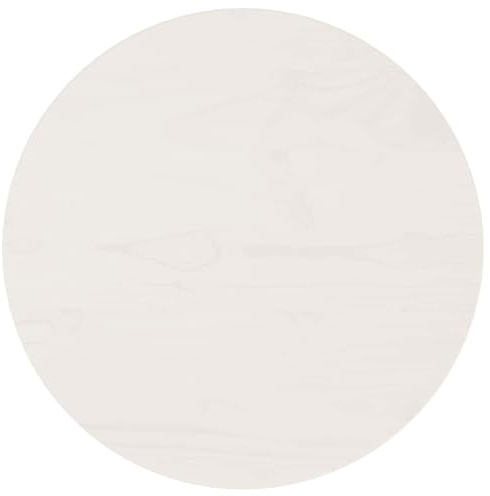 HETFTJN Tischplatte rund Weiß 40 cm Kiefer-Massivholz, Moderne Holzplatte als Couchtischplatte oder Arbeitsplatte für Esszimmer Balkon und Büro