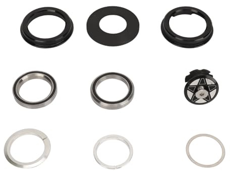 HOKAYOBEXU Serie Sterzo per Mountain Bike, Set Ciotola Forcella Anteriore per Bicicletta, Serie Sterzo in Lega di Alluminio Lavorata CNC con Doppi Cuscinetti Sigillati, per Telaio in Tubo
