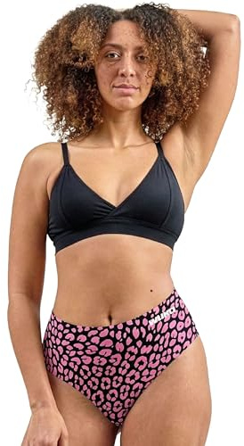 WUKA Stretch Midi Brief Period Pants Heavy Flow Pink Leopard Size XS-L