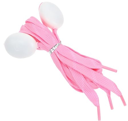 HOMOCONO Cordones LED para Zapatos Deportivos y Planos, de Nylon Rosa, Parpadeantes y Luminosos, Ideales para Correr y Actividades Nocturnas, 1 Par