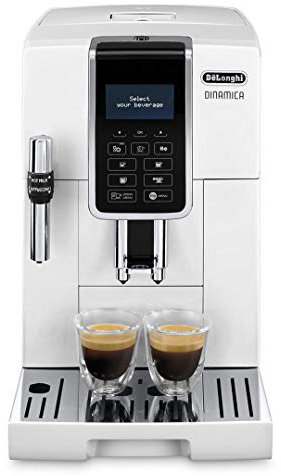 DeLonghi ECAM 350.35.W Espressomühle DINAMICA Display 4 Rezepte – Weiß