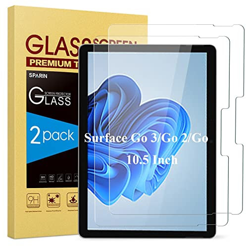 SPARIN Schutzfolie für Microsoft Surface Go 4/Surface Go 3/Surface Go 2 und Surface Go, Panzer Schutz Glas Folie mit Hohe reaktionsschnelle, 2 Stück