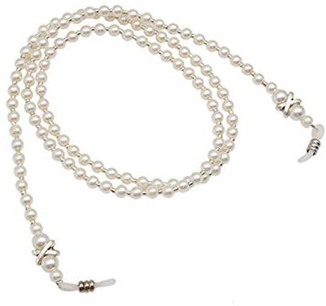 SaPeal Pearl Beaded Eyeglass Chain Sunglass Holder Strap Lanyard Necklace 1PCS White