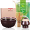 Goodwei Matcha Set mit Matcha Besen, Matcha Schale, Besenhalter aus Keramik und BIO Matcha Tee aus Japan | Geschenkset (Kumo)