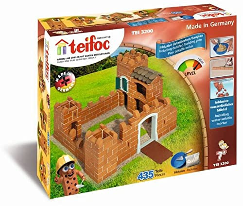 Teifoc TEI 3200 Steinbaukasten - Ritterburg, ab 7 Jahren, Multicolor, Terra Cotta