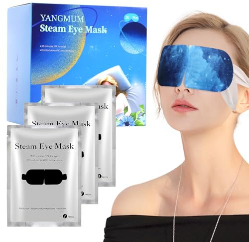 SDSM 20pcs Masque Chauffant Yeux, Masques Yeux Chauffants Jetable Auto-Chauffant à La Vapeur Douce pour Soulager Yeux Secs, La Fatigue Oculaire, Cernes et poches, Détendre Yeux (Sans Parfum)
