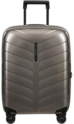 Samsonite Attrix - Spinner S, Erweiterbarer Handgepäck, 55 cm, 38/44 L, Braun (Düne)