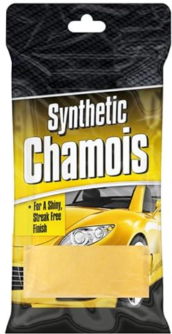 Car Drying Towel Polishing Cloth Synthetic Chamois Auto Cleaning High Absorbent Leather Yellow Shammy Leathers For Streak Free Finish On Cars Windscreens Windows Bodywork Mirror And Interiors (1)