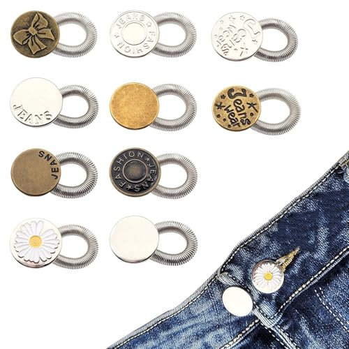 10 Stück Hosenbunderweiterung,Hosenknopf Verlängerung,Hosenerweiterung Schwangerschaft,Knopfverlängerung Für Hosen,Hosenbunderweiterung Damen,Hosenbundverlängerung,für Jeans Hosen,Hosenerweiterung