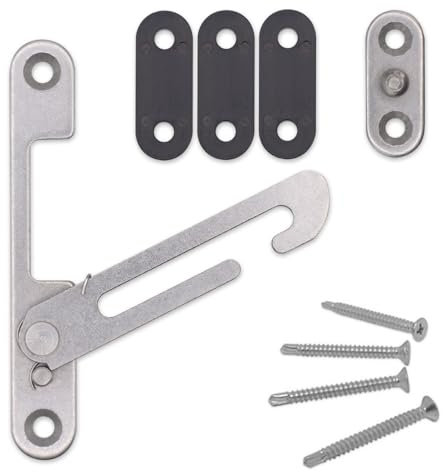 Automatic uPVC Window Restrictor Hook - Universal Child Safety - Includes Screws - Right Hand