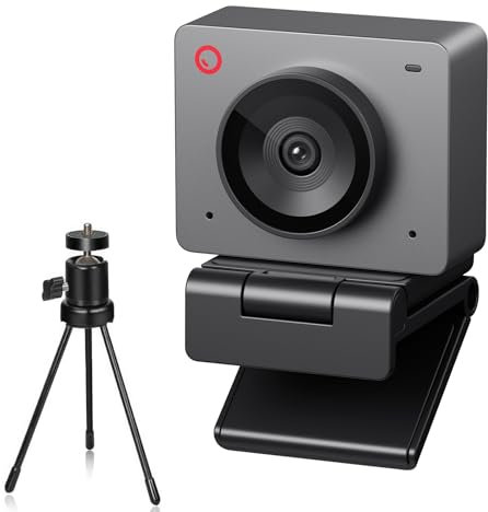 OBSBOT Meet SE 1080P 100FPS Cámara Web para PC, cámara Web USB con Seguimiento de IA, micrófono, trípode, HDR Escalonado, Modo Belleza, cámara de transmisión Plug&Play para computadora portátil Gris
