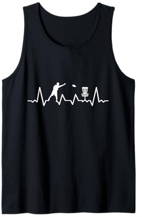 Disc-Golf-Jugador Disc-Golfing Game Cardiogram Disc-Golf Camiseta sin Mangas