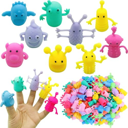 Danbghyuo Monstre Doigt, 30 Pièces Marionnettes à Doigts Monstre, Marionnettes à Doigts Caoutchouc, Convient pour Festival Soirée Cosplay, Fête de Pâques,Couleur Aléatoire