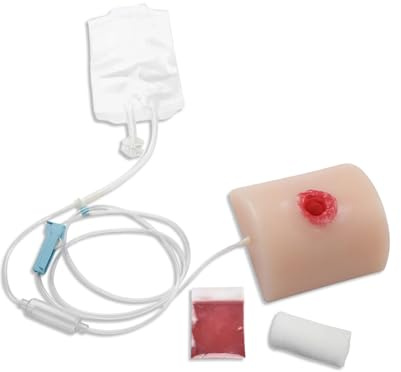 Simulatore per ferite da arma da fuoco (GSW) - Modello in silicone per il tamponamento delle ferite, finalizzato all'addestramento in materia di controllo dell'emorragia, “Stop The Bleed” e TCCC
