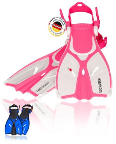 AQUAZON Style Verstellbare Flossen, Schnorchelflossen, Taucherflossen, Schwimmflossen für Kinder und Erwachsene zum Schnorcheln, Schwimmen, Farbe:pink, Größe:32/37