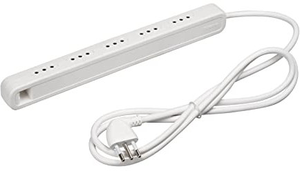 BTicino 3630USD Ciabatta Elettrica Multipresa Ultraslim, con 5 prese piccole 10A, ideale per piccoli spazi, colore bianco