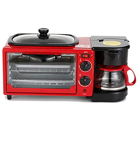 Horno Horno Microondas en Silver Tact Horno Integrado Doble - Acero Inoxidable Premium Convección Horno Halógeno Cocina Cafetera Teppanyaki Maker Multifunción 3 en 1