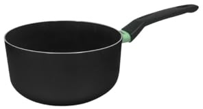 Fackelmann 688140 casserole tous feux 18 cm, casserole antiadhésive, casserole revêtement céramique, casserole sans PFAS, casserole tous feux, casserole induction, Aluminium, Noir, Vert, 18 cm