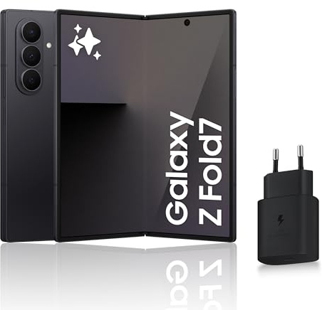 Samsung Galaxy Z Fold7, Smartphone Android 5G avec Galaxy AI, 512 Go, Chargeur Secteur Rapide 25W Inclus, Smartphone déverrouillé, Noir Absolu, Version FR