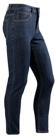 Pantaloni Jeans Uomo Classici a Vita Media, Taglio Dritto Confortevole, 5 Tasche Autentiche per Look Casual ed Elegante