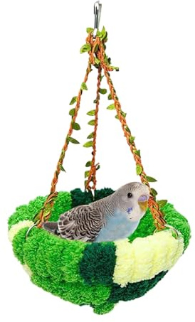 Yidueace Hámaca Caliente para Aves - De Peluche Invierno Cálido para Aves | Suministros para Esconderse Dormir Anidar Descansar Comer Posarse Decoración Interior Exterior