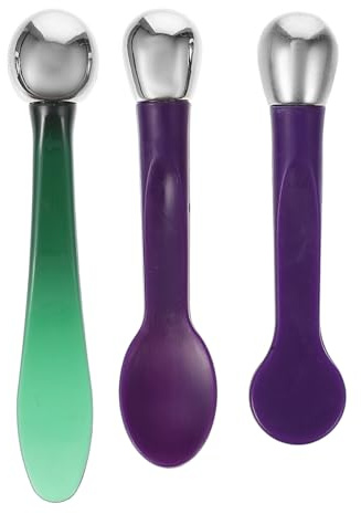 Homoyoyo 3 Stück Teiliges Augencreme spatel und Massage stick aus Kompakt und Tragbar für Gesicht und Augen zur Hautstraffung Faltenreduktion und Gleichmäßigen Teint Vielseitig als