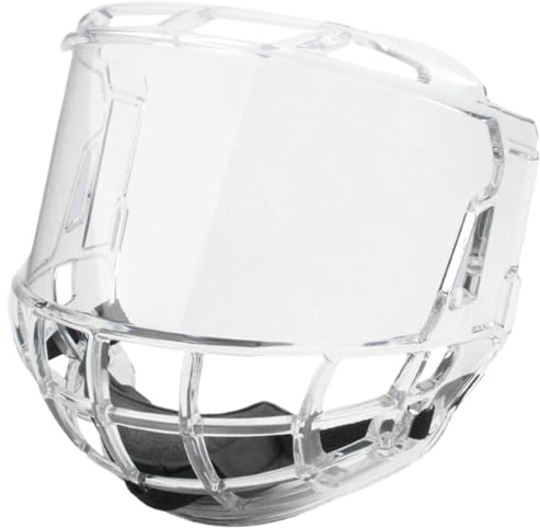 Faroby Casque de Hockey Transparent Anti-buée, visière complète Anti-Rayures, PC, Sport pour Jeunes et Adultes