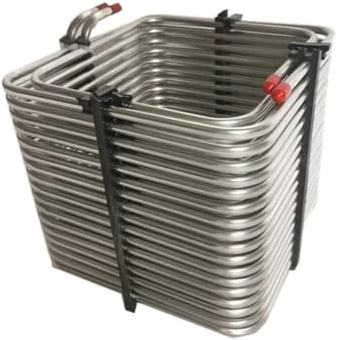 HYRTEFBN Tubo de Bobina Enfriador de Cerveza Tubo de Acero Inoxidable 304 de 8 mm, Tubo de Vino de enfriamiento bidireccional for Caja aislada de Cerveza, 220x220 mm, Accesorio for Bebidas aisladas