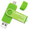 LEIZHAN PenDrive 256GB Chiavetta USB Memoria Stick OTG(On the Go) 2 in 1(Micro USB & USB 2.0) Flash Drive Supporto Telefono Android Tablet PC Verde