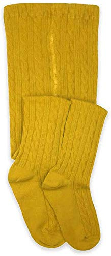 Jefferies Socks girls Little Cable Tight Mustard 2 4 Years, Mustard, 2-4T US