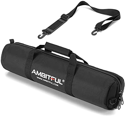 AMBITFUL Estuche de Transporte para trípode Resistente de 35 90 cm con Bolsa de Almacenamiento y Correas para los Hombros con Estuche de Transporte Acolchado para Soporte de luz