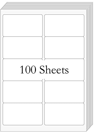 2” x 4” (1000 Labels) Shipping Mailing Labels, BESTIKER Printable White Sticker Label for Laser Inkjet Printer, Permanent Adhesive Mailing Address Labels for Packages Envelopes (100 Sheets)