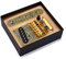 Ogdni Guitar Telecaster Saddle Bridge 3 Way Switch Control Plate,Electric Guitar Neck Pickup Set 6 Strings Saddle Bridge Plate, for Telecaster kit Guitars Replacement Gold kit (Gold)