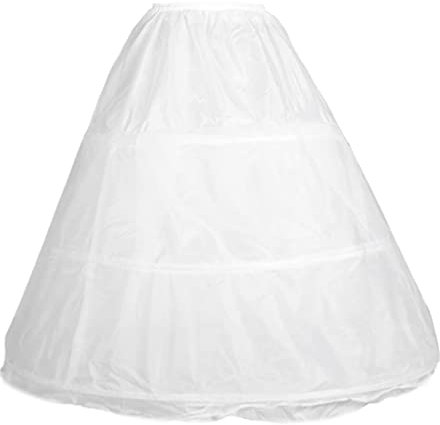 Cancan Mädchen Kommunion Rock für Damen, Rockabilly, Reifrock, Hochzeitskleid, Fallera-Rock, Miriñace, für Vintage-Kleider und Lolita, Weiß, One size
