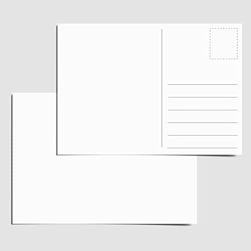Pack of 100 Post Cards A6 Blank Postcards White for Sending Mails & Post Card(15 x 10 cm) for Kids to Design Papa Prints®