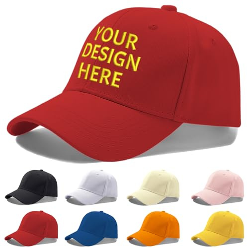 Reuhen Casquette de Baseball Personnalisée pour Enfants avec Broderie Texte,Logo et Imprimer Photo, Image, Casquette RéGlable Personnalisé pour Noël Cadeau de Enfant Unisexes