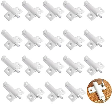 Furniture damper, 20 Piece Door Damper Set, Dämpfer Puffer, Softclose Dämpfer, Türdämpfer, Stoßdämpfer für Schranktüren, für Büro, Schränke, Schubladen und Türen, Weiss