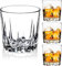 GLASKEY Whisky Gläser 4er set, 300ml Bleifrei Kristall Cocktailgläser,Whiskey Glas für Cocktail Rum Wodka Scotch Gin Cognac Wasser Spülmaschinenfest,Whiskey Glas Männergeschenke für Papa