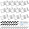 HTTYHT Magnetische Aluminium Namensschilder Personalisiertes Namensschild für Kleidung mit Magnet Transparente Namensschilder Magnetisch mit Papierschlitz und Anstecknadel Silber, 71x31 mm (15 Stück)