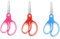 Asdirne Kinderschere, Sicherheitsschere, Bastelschere mit stumpfer Spitze, Edelstahl-Klingen und weichem Griff, ideal für Zuhause und Schule, 13,5 cm, 3 Stück