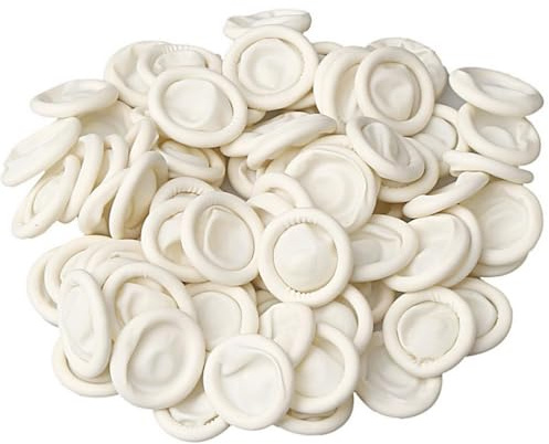 RIKWOG Finger Cot, Medium Finger Protectors Latex Anti-Static Finger Covers, Finger Tip Protect Keeping Dressing Dry and Clean Disposable Finger Gloves White(approxi 150pcs)