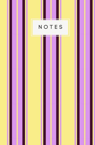 Lemon & Lilac Striped Notebook: A5 Lined Journal Notebook | 200 Pages: Hardcover